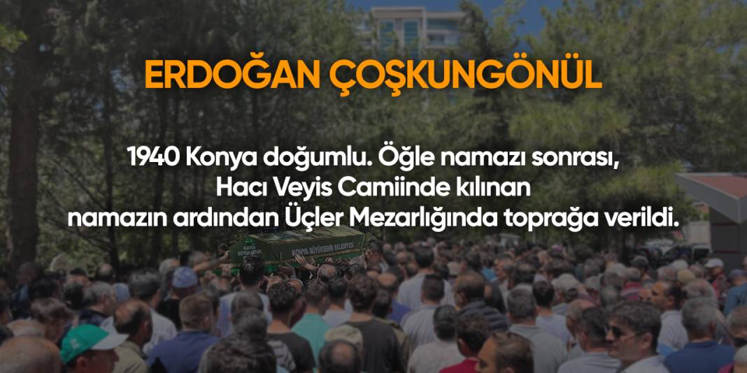 Konya'da bugün vefat edenler | 5 Şubat 2025 17